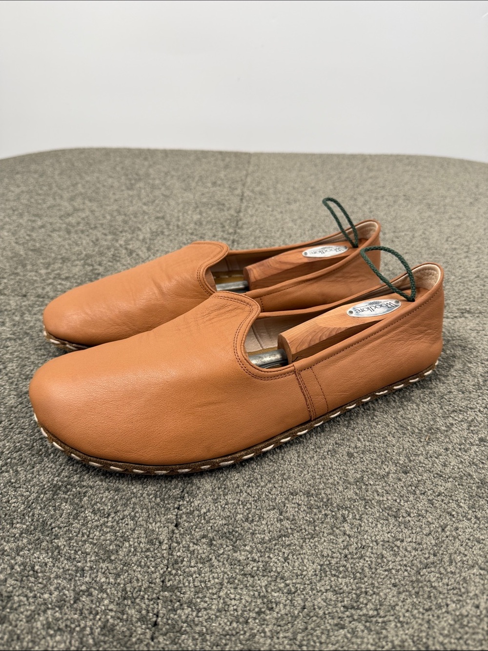 Nefes Shoes Mens 12 Handmade Slip-On Leather Loafers Barefoot Grounding Minimal